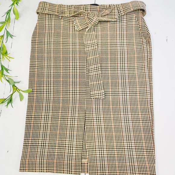 Jules & Leopold Dresses & Skirts - Jules & Leopold Studio Below Knee Stretch Plaid Skirt